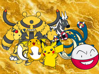 Pokemon group golden background cat - cat free wallpaper