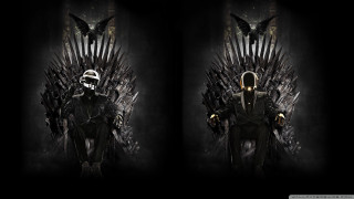 Man sitting iron throne bird - same free wallpaper for desktop