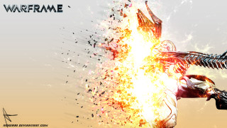 Sci fi robot gun fireball - warframe armor free wallpaper for desktop