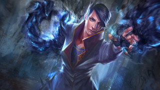 Man holding gun demon background - cedric peyravernay free wallpaper