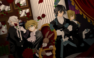 Group people red roses room - red rose free wallpaper