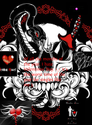 Skull red heart side red - dark art free wallpaper for mobile