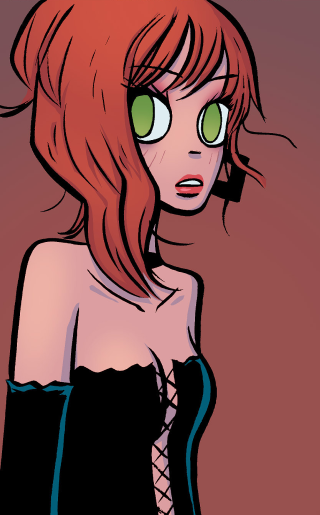 Woman green eyes black dress - free cyberpunk wallpaper