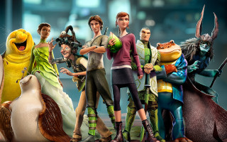 Animated characters cityscape bird ground - animated character free wallpaper