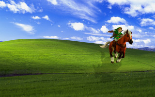 Man riding horse green field 2 - a man riding free wallpaper for desktop