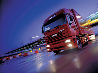 Red truck night street bridge - ben thompson free wallpaper for desktop