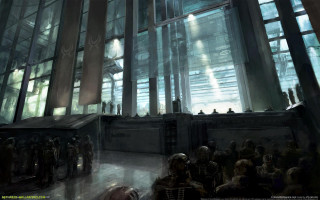 Group people building windows clock - craig mullins free wallpaper