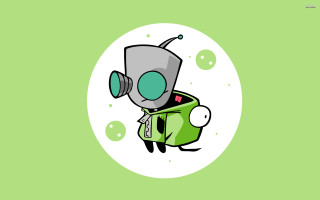 Green white cartoon character backpack - cartoon character free wallpaper for desktop