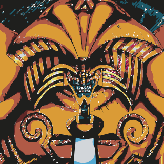 Stylized bird blue beak yellow - its head free wallpaper for tablet