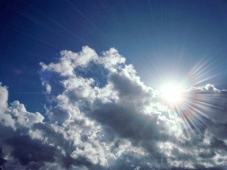 Plane flying sky sun shining - free sky wallpaper