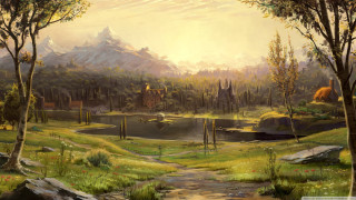 Landscape river mountains forest trees - anato finnstark free wallpaper for desktop