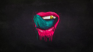 Lipstick cigarette dripping paint mouth - paint free wallpaper for desktop