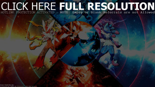 Anime characters poster center words - a bunch of anime characters free wallpaper