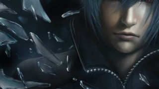 Blue hair black outfit feathers - black eye free wallpaper