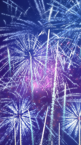 Fireworks sky blue clouds celebration - free new year wallpaper for mobile