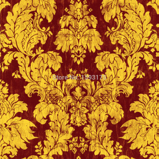 Yellow red wallpaper large flower - a flemish baroque free wallpaper for tablet