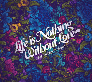 Colorful floral background quote image - life free wallpaper for tablet