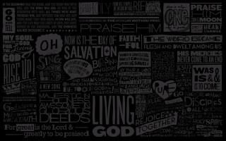 Black white poster words all 4 - living free wallpaper