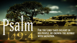 Bible poster tree sky clouds - the lord free wallpaper