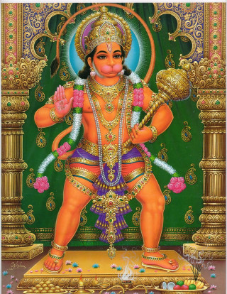 Hindu god green background gold - free sci-fi wallpaper for mobile