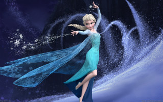 Frozen princess blue dress snowflake 2 - a snowflake free wallpaper