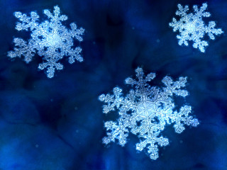 Snowflakes blue background white border - a white border free wallpaper