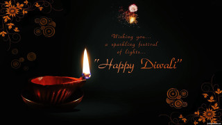 Lit candle happy diwali dark 2 - free holidays wallpaper for desktop