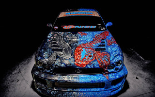 Car fish paint hood dark - a fish free wallpaper