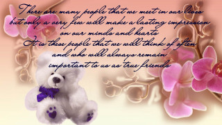 Teddy bear purple bow pink - a poem free wallpaper