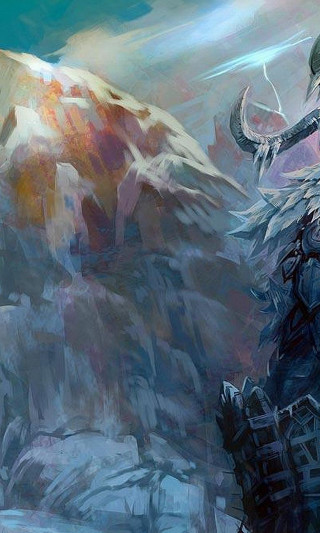 Man horned head horned face - a mountain free wallpaper for mobile