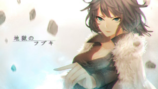 Woman black dress fur coat - aya goda free wallpaper for desktop