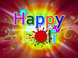 Happy holi colorful background paint - a splash of paint free wallpaper