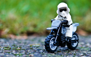 Toy motorcycle stormtrooper back tire - seat free wallpaper