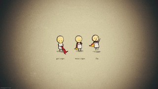 Heroic red umbrella group suit - a line free wallpaper