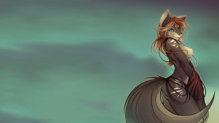 Cartoon character sitting horse tail - a cats head free wallpaper