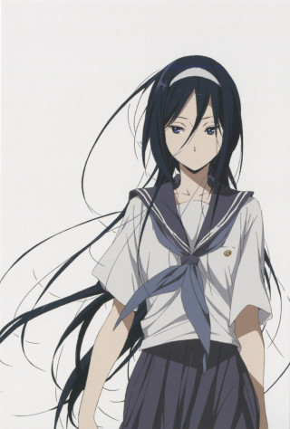 Aguri uchida school uniform portrait 2 - a white wall free wallpaper for mobile