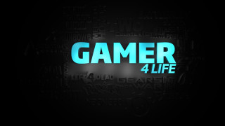 Gamer 4 life blue black - a blue glow free wallpaper