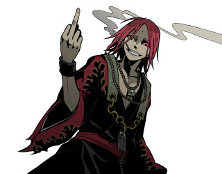 Cartoon character red hair pointing - a finger free wallpaper