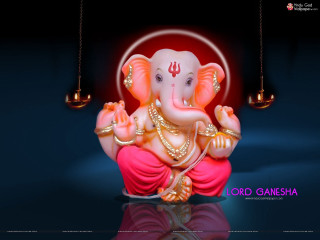 Ganesh statue bronze lamp necklace - artgem free wallpaper