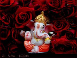 Ganesh statue roses marble sculpture - figurine free wallpaper