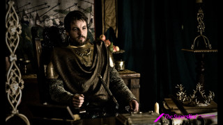 Medieval man sitting chair candle - a candle free wallpaper