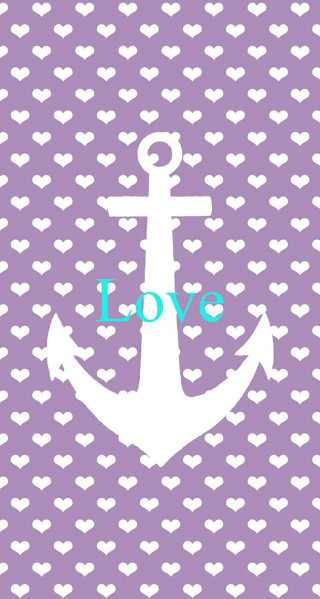 Purple anchor hearts love blue - the word love free wallpaper for mobile