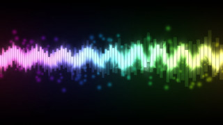 Colorful sound wave black background 3 - a white line free wallpaper for desktop
