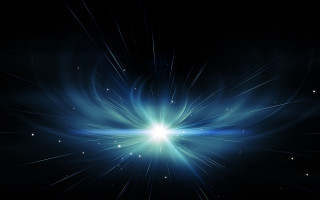 Blue starburst black background stars - space free wallpaper for desktop