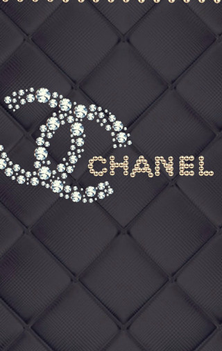 Black wall chanel logo diamond - a black wall free wallpaper for mobile