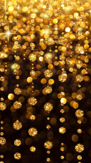 Gold glitter background stars sparkles - free new year wallpaper for mobile