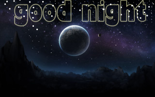 Space good night planet background - a planet in the background free wallpaper