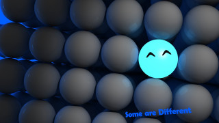 Blue ball smiley gray balls - a smiley face free wallpaper