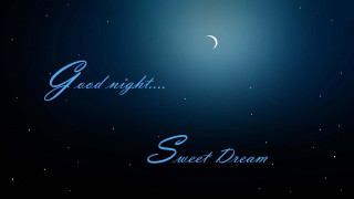 Night sky crescent stars blue - the bottom free wallpaper
