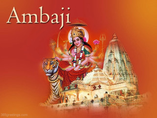 Woman tiger temple ambaji painting - bapu free wallpaper for desktop